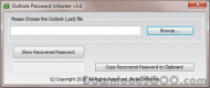 MS Outlook Password Unlocker Software screenshot